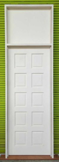 Ten Panel Entry Door with Ply Transom