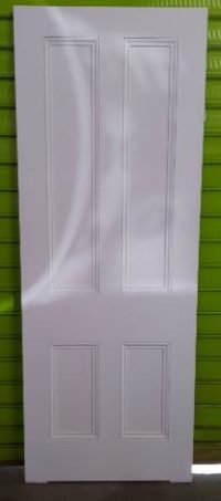 2040mm high x 770mm wide 35mm thick internal victorian 4 panel door primed white 