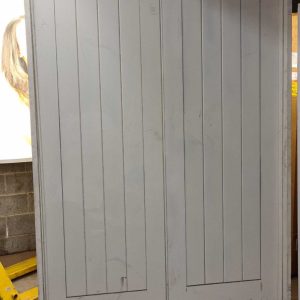 Vertical Plank VJ Pair Entry Doors