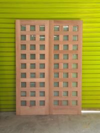 Maple 27 Panel Pair Glazed Trans (loose)