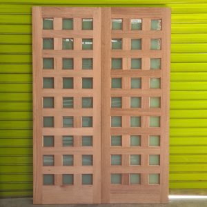 Maple 27 Panel Pair Glazed Trans (loose)