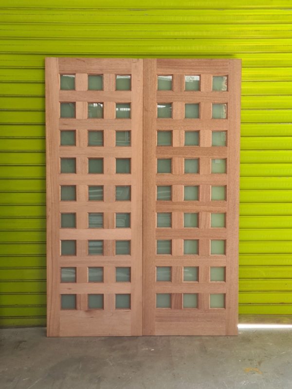 Maple 27 Panel Pair Glazed Trans (loose)