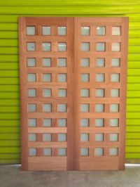 27 Panel Pair Doors Glazed Shoji (loose)
