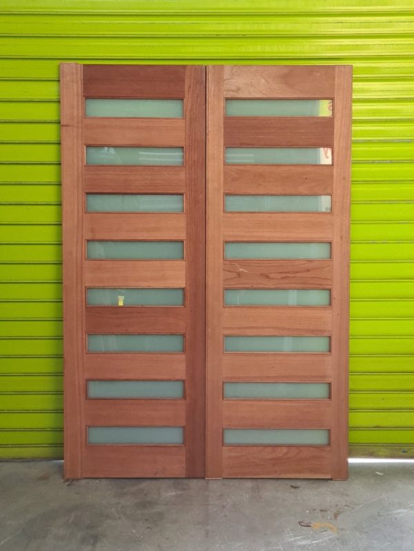 Mandalay Pair Doors Glazed Trans (loose)