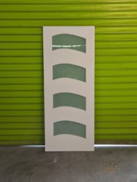 Wave Door Glazed White Translucent (loose)