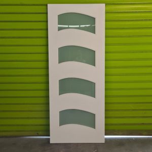 Wave Door Glazed White Translucent (loose)