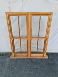1500mm high 1168mm wide 4 light doublehung window raw cedar 140x32mm frame