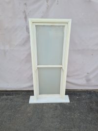 1500high x 600wide x 140deep 2light doublehung window white trans glass white primed