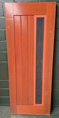 vertical plank glazed + safebreeze entry door (loose)