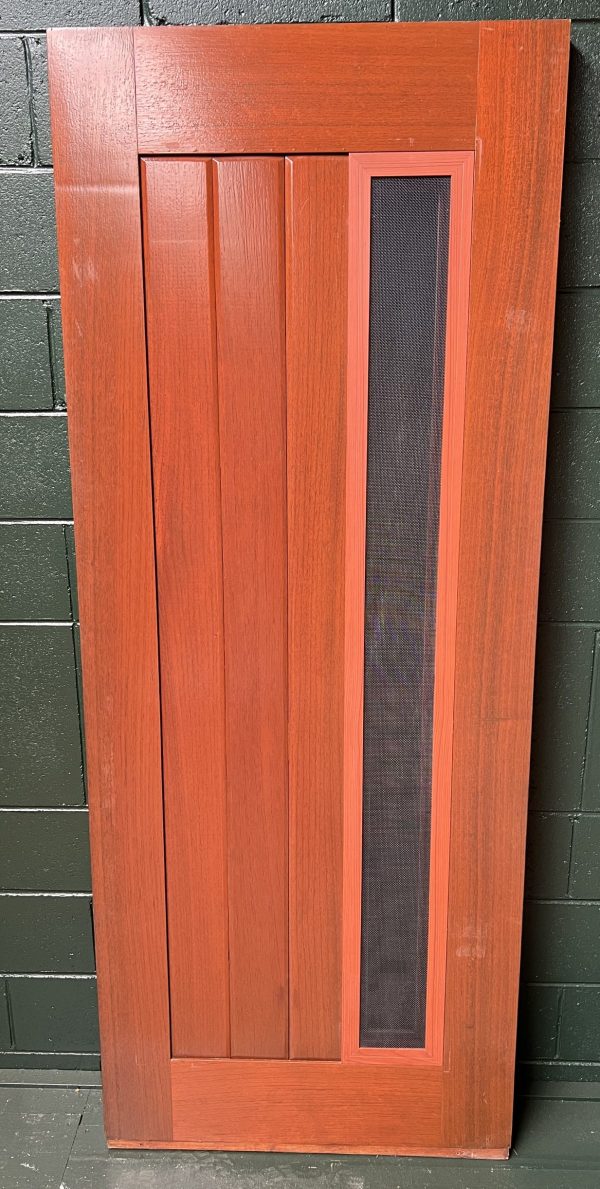 vertical plank glazed + safebreeze entry door (loose)