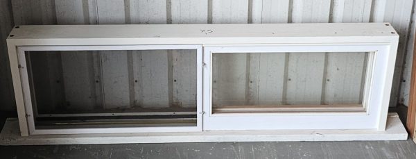 530x1683 1light 2 sash XO Sliding Window White Primed Clear Glass with Flyscreen
