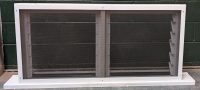 640x1270 102mm 2 bays twin gallery louvre window