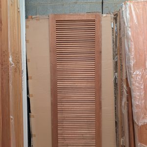 Cedar slotted louvre