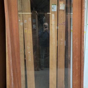 Single light pivot door entry