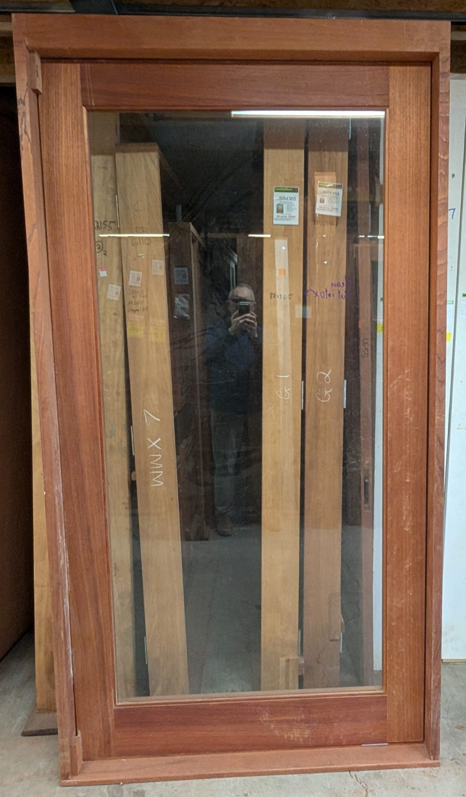 Single light pivot door entry