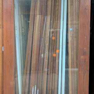 Single light pivot door