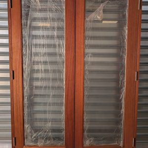 Single light double door entry